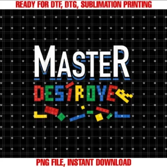Block Building Party Supplies ApparelMaster Destroyer Cool Building Blocks Toy Brick Builder Gift T-shirt