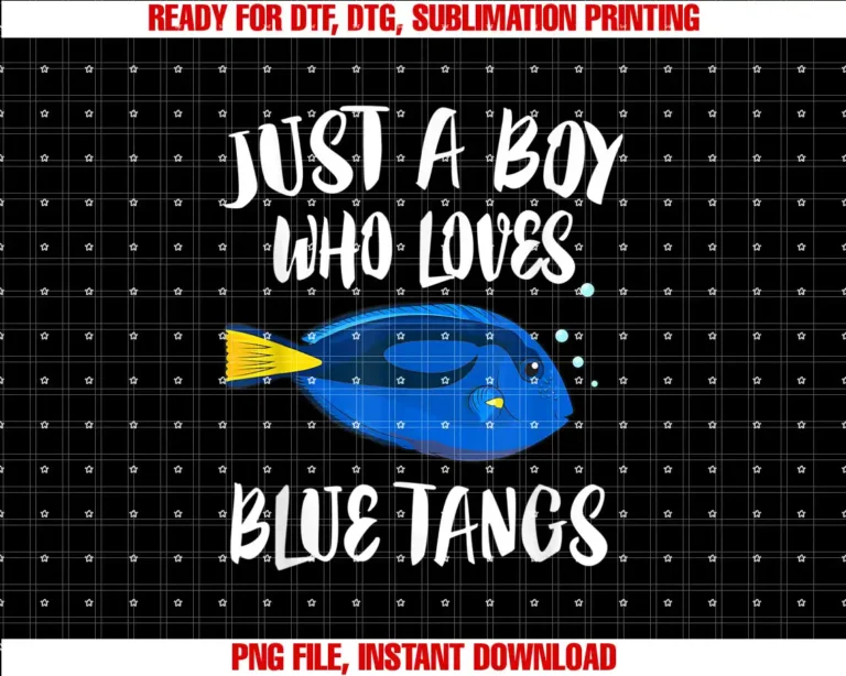 Blue Tangs FishJust A Boy Who Loves Blue Tangs Fish T-shirt