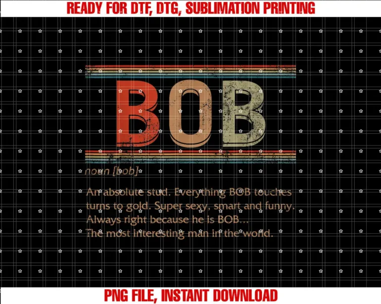 Bob Tees by WaitForjuly CoFirst Name Bob Definition Gift For Him Vintage Men Boyfriend T-shirt