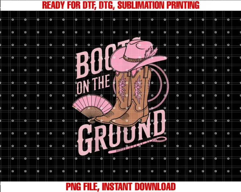 Boots On The Ground Pink ApparelVibes Pink Country Music Boot Western Boots On The Ground T-shirt