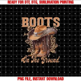 Boots On The GroundBoot Cowboy Western Cowgirl Linedance T-shirt