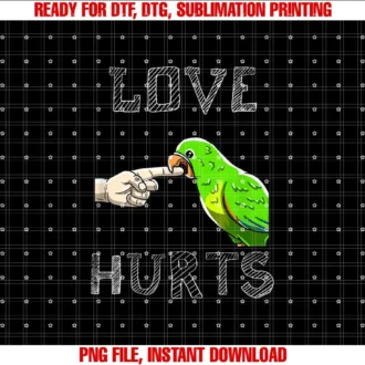 BoredKoalas Bird ParrotLove Hurts Parrot Biting Finger Funny Pet Bird Lover Gift T-shirt
