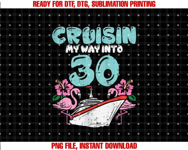 BoredKoalas Cruise Ship Clothes Cruising GiftsWomens Cruisin My Way Into 30 30th Birthday Cruise Vacation Gift T-shirt
