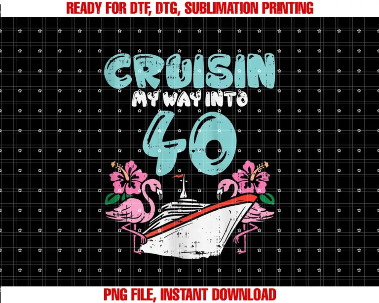 BoredKoalas Cruise Ship Clothes Cruising GiftsWomens Cruisin My Way Into 40 40th Birthday Cruise Vacation Gift T-shirt
