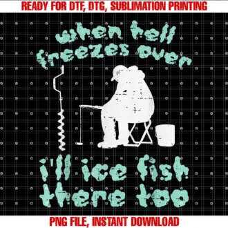 BoredKoalas Fish Fishing Shirts Fisherman GiftsHell Freezes Ice Fish Funny Winter Fishing Angler Men Dad T-shirt