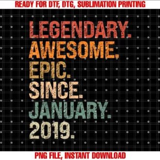 Born In January 2019 6 Year Old Birthday GiftsLegendary Awesome Epic Since January 2019 6th Birthday Gift T-shirt