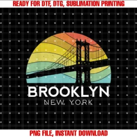 Brooklyn Vintage CoBrooklyn Bridge Retro New York Vintage City Skyline NYC NY T-shirt
