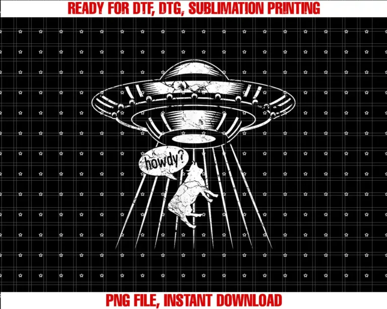 Bull Riding Cowgirl Rodeo Extraterrestrial GiftHowdy Western USA America Cowboy UFO Cow Alien Abduction T-shirt