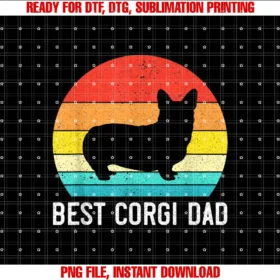 Buncho GiftsBest Corgi Dad Shirt Funny Corgi Gift for Men Dog Lover T-shirt