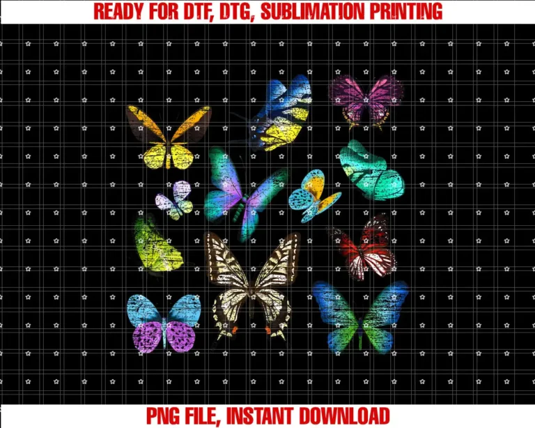 Butterfly QuotesDistressed Colorful Butterfly T-shirt