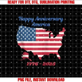 Happy Anniversary America â 1776 2025 Zip Hoodie T-shirt