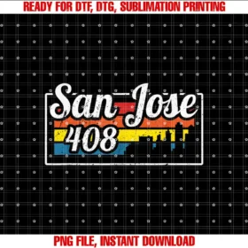California San Jose Tourist Visitors Gift IdeaVintage San Jose City Skyline CA 408 Retro Gift T-shirt
