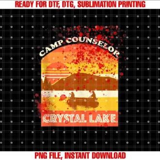 Camp Crystal Lake 1980 Vintage Gifts of HorrorRetro Camp Counselor Crystal Lake with Blood Stains T-shirt