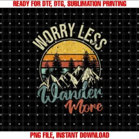 Camp Outdoor Adventure Lifestyle Shirts and GiftsWorry Less Wander More Nomadic Camper Van Dweller Quote T-shirt