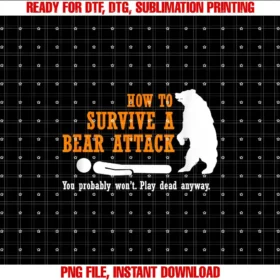 Camping Bear Attack Survival Funny Camping How to Survive a Bear Attack T-shirt