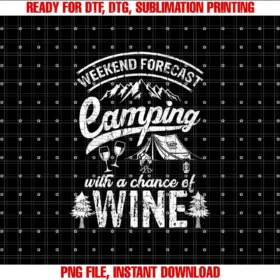 Camping IM CoWomens Weekend Forecast Camping With Chance of Wine Funny Camping T-shirt