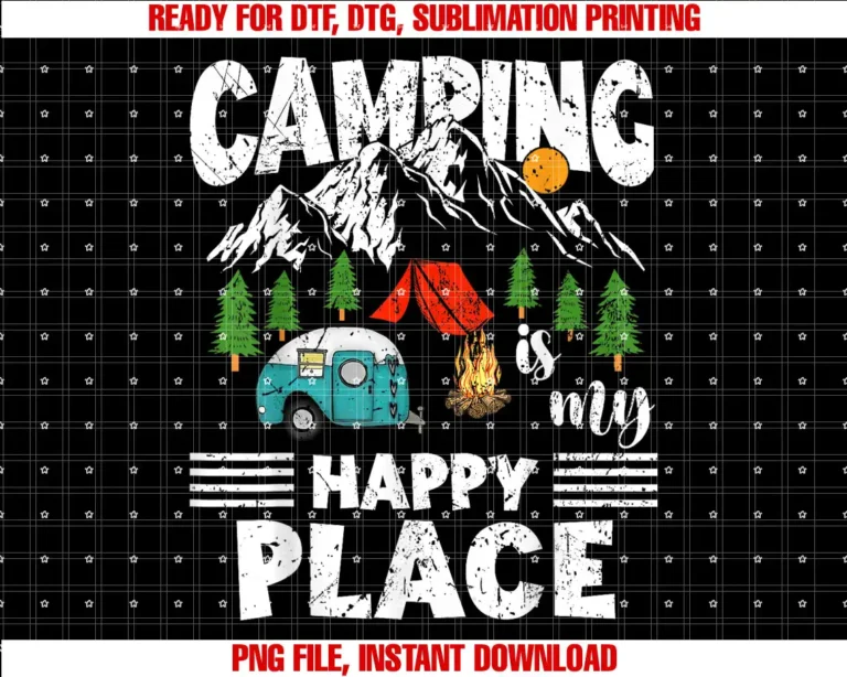 Camping Is My Happy PlaceFunny Camper T-shirt