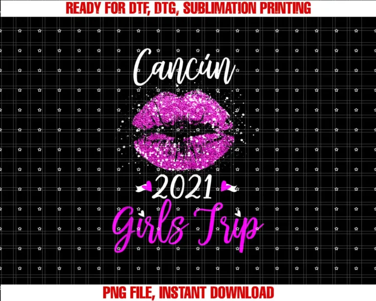 Cancun Girls Trip Vacation outfit for womenCancun Girls Trip 2021 Vacation Gift Pink Lips T-shirt