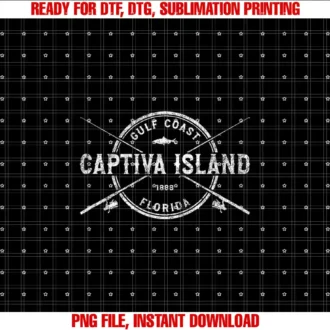 Captiva Island Florida Fishing T Shirts TeesCaptiva Island FL Vintage Crossed Fishing Rods T-shirt
