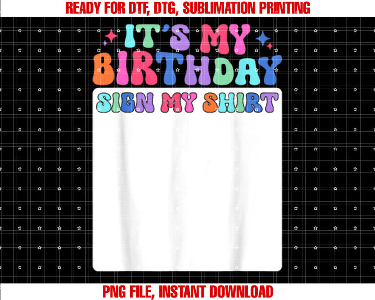 Its My Birthday Sign My Girls Kid Boys Bday Groovy T-shirt