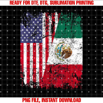 MEXICAN ROOTS Half American Flag MEXICO T-shirt