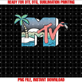 Mtv Beach Island Flamingo Vintage Graphic T-shirt
