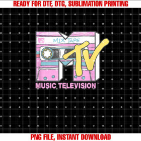 Mtv Retro Neon Mix Tape Vintage Cassette Sketch T-shirt