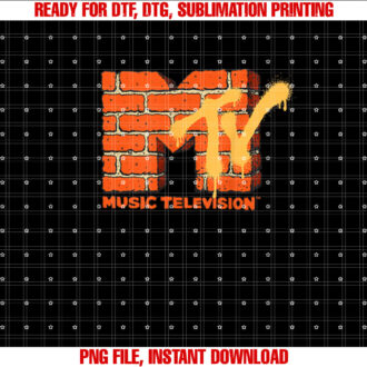 MTV Yellow And Orange Brick Graphic T-shirt