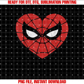 Marvel SpiderMan Face Mask Valentines Heart  T-shirt