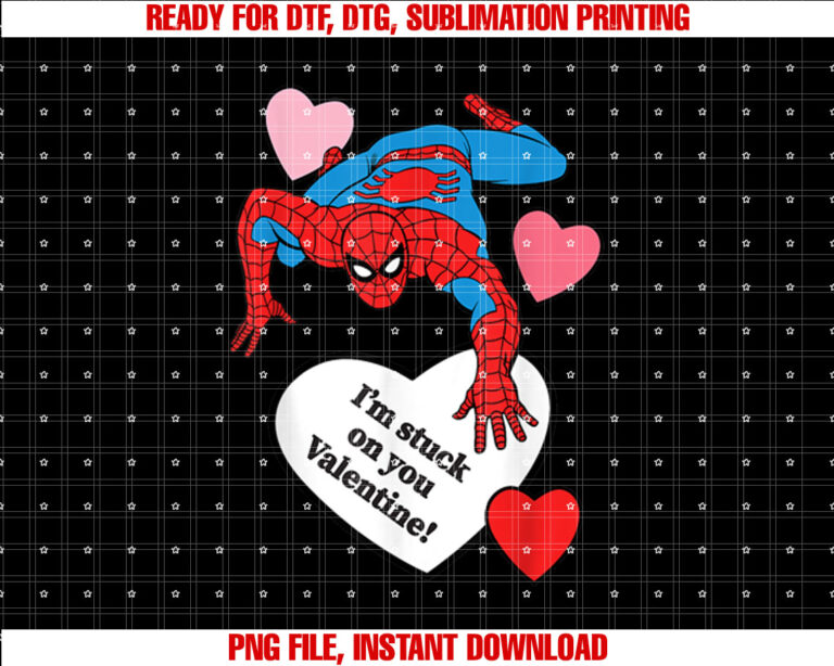Marvel SpiderMan Valentines Day Im Stuck On You T-shirt
