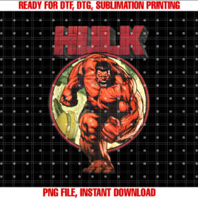Marvel Universe Classic Red Hulk Violent Run Vintage T-shirt