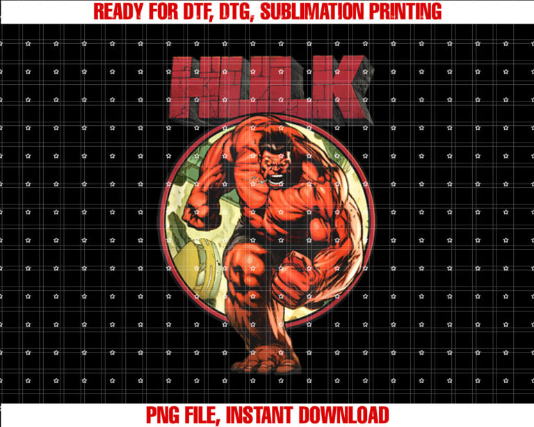 Marvel Universe Classic Red Hulk Violent Run Vintage T-shirt