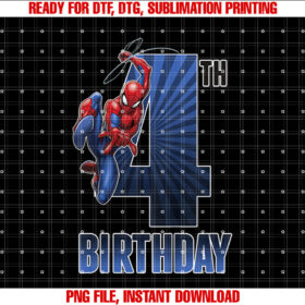 Marvel Universe Classic SpiderMan Epic 4th Birthday T-shirt
