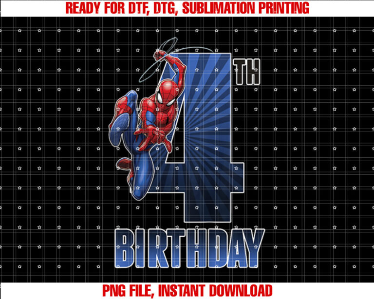Marvel Universe Classic SpiderMan Epic 4th Birthday T-shirt