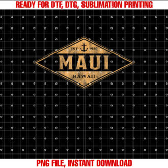 Maui Hawaii Souvenir Vacation Vintage Badge Mens Womens T-shirt