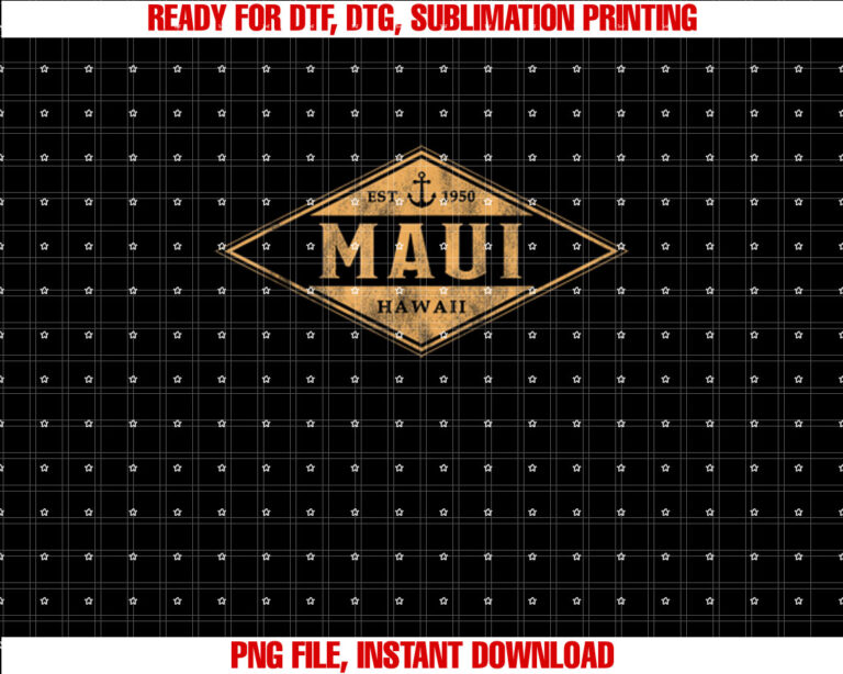 Maui Hawaii Souvenir Vacation Vintage Badge Mens Womens T-shirt