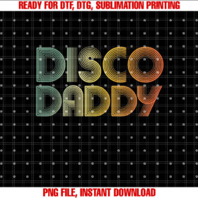 Mens Disco Daddy Retro 60s 70s Party Costume Dad Fathers Day T-shirt