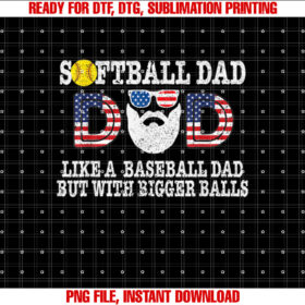 Softball Dad Like a Baseball Dad but With Bigger Balls T-shirt