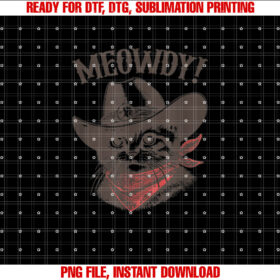Meowdy Cat Cowboy Cat Country Western Funny Cat T-shirt
