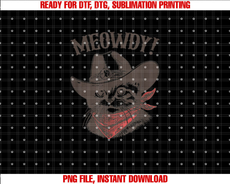Meowdy Cat Cowboy Cat Country Western Funny Cat T-shirt