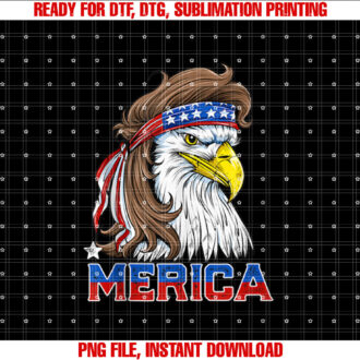 Merica Eagle Mullet 4th of July Men Women American Flag USA T-shirt