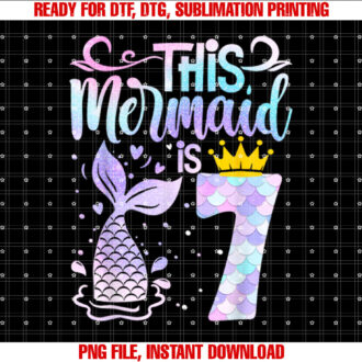 Mermaid 7th Birthday 7 Year Old Girl Seven Yrs Happy Bday T-shirt