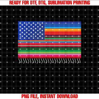 Mexican American Flag USA Serape Cinco De Mayo Party T-shirt