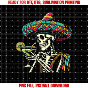 Mexican Skeleton Sombrero Cinco De Mayo Mexican Fiesta Party T-shirt