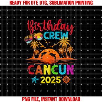 Mexico Birthday Crew Cancun Vacation 2025 Beach Trip Party T-shirt