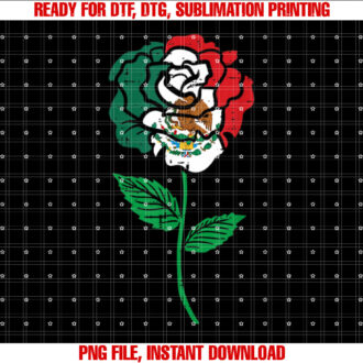 Mexico Flag Rose Mexican Independence Day Women Girls Kids T-shirt