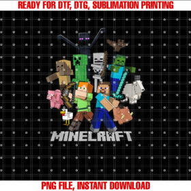 Minecraft Heroes Enemies Group Shot T-shirt