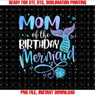 Mom Of The Birthday Mermaid Family Party Squad T-shirt