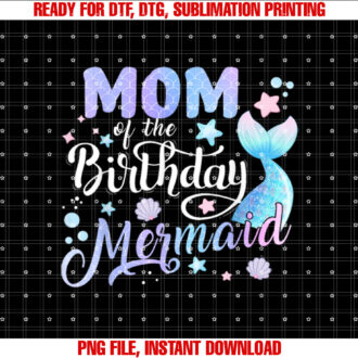 Mom Of The Birthday Mermaid Family Party Mothers T-shirt