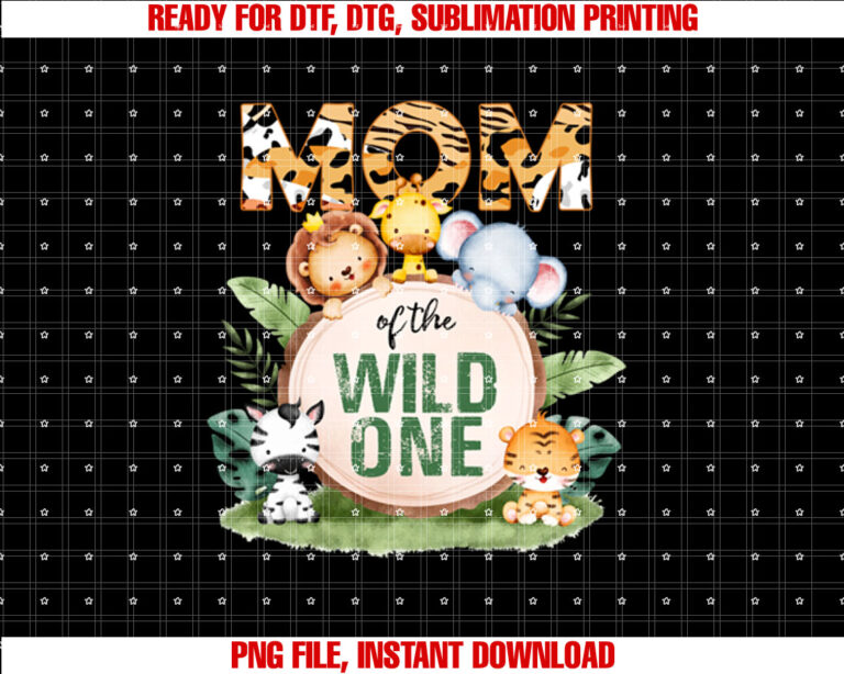 Mom Of The Wild One 1st Birthday Safari Family T-shirt